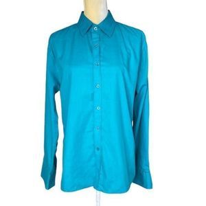 Sovereign Code Women Teal Blue Top Shirt Size Small Long Sleeves EUC